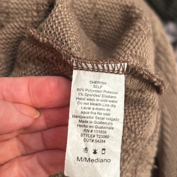 Cherish Textured Top Tan/Taupe Medium - Picture 7 of 7